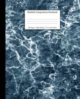 Marbled Composition Notebook: Blue Marble Paper   Wide Ruled Notebook/Journal Paper