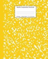 Marble Composition Notebook College Ruled: Yellow Marble Notebooks, School Supplies, Notebooks for School