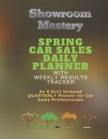 SPRING Car Sales Daily Planner With Results Tracker