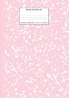 Marble Notebook A4: Pastel Pink College Ruled Journal