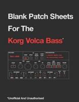Blank Patch Sheets For The Korg Volca Bass