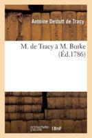 M. de Tracy à M. Burke