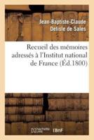 Recueil des mémoires adressés à l'Institut national de France sur la destitution des citoyens Carnot