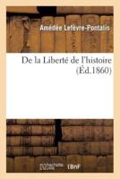 De la Liberté de l'histoire