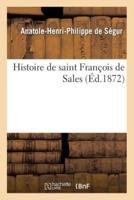 Histoire de saint François de Sales
