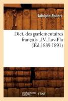 Dict. des parlementaires français. Tome IV. Lav-Pla (Éd.1889-1891)