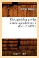 Dict. généalogique des familles canadiennes. 2 (Éd.1871-1890)