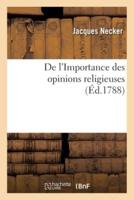 De l'Importance des opinions religieuses