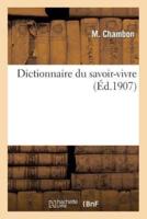 Dictionnaire du savoir-vivre