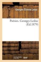 Poésies. Georges Leduc