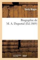 Biographie de M. A. Duportal