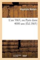 L'an 5865, ou Paris dans 4000 ans