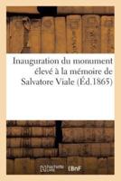 Inauguration du monument élevé à la mémoire de Salvatore Viale