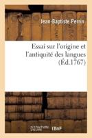 Essai sur l'origine et l'antiquité des langues
