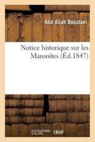 Notice Historique Sur Les Maronites