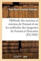 Institut impérial de France. Mémoire sur la méthode des maxima et minima de Fermat