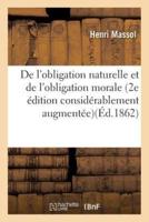 De l'obligation naturelle et de l'obligation morale, en droit romain et en droit français