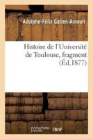Histoire de l'Université de Toulouse, fragment