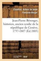 Jean-Pierre Bérenger, historien, ancien syndic de la république de Genève, 1737-1807