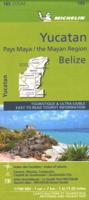 Michelin Zoom Yucatan and the Mayan Region Belize Road and Tourist Map 185
