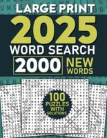 2025 Word Search for Adults Large Print, 2000 Words