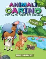 Animali Carino Libro Da Colorare Per I Bambini 3-6 Anni