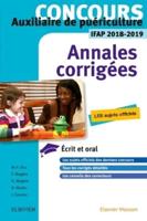 Concours Auxiliaire De Puériculture - Annales Corrigées - Ifap 2018/2019
