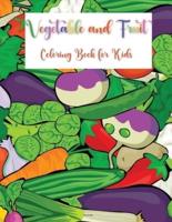 Vegetable and Fruit Coloring Book for Kids