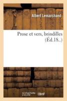 Prose et vers, brindilles