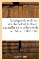 Catalogue du mobilier, des objets d'art, tableaux, aquarelles, argenterie, livres