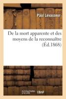 De la mort apparente et des moyens de la reconnaître