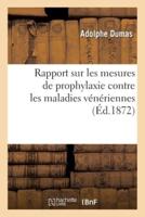 Rapport sur les mesures de prophylaxie contre les maladies vénériennes