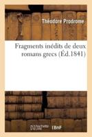 Fragments Inédits De Deux Romans Grecs