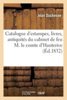 Catalogue D'estampes, Livres, Ouvrages À Figures, Antiquités Et Curiosités