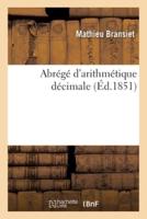 Abrégé D'arithmétique Décimale