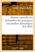 Histoire Naturelle Des Helminthes Des Principaux Mammifères Domestiques