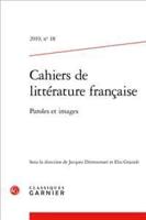 Cahiers De Litterature Francaise