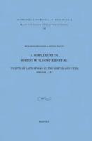 A Supplement to Morton W. Bloomfield Et Al., 'Incipits of Latin Works on the Virtues and Vices, 1100-1500 A.D.'