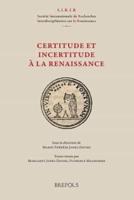 SIRIR 02 Certitude Et Incertitude a La Renaissance, F. Malhomme & M. Jones-Davies