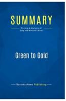 Summary: Green to Gold:Review and Analysis of Esty and Winston's Book