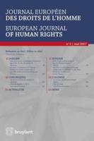 Journal Europeen Des Droits De L'homme / European Journal of Human Rights 2017/2