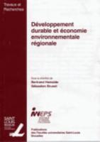 Développement Durable Et Économie Environnementale Régionale