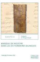 Marques De Registre Dans Les Dictionnaires Bilingues
