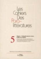 Cahiers Des Paralittératures N+ 5