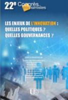 Les Enjeux De L'innovation : Quelles Politiques ? Quelles Gouvernances ?