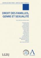 Droit Des Familles, Genre Et Sexualité