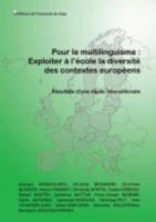 Pour Le Multilinguisme : Exploiter À L'école La Diversité Des Contextes Européens Institut Des Sciences Humaines Et Sociales (Ulg)