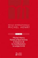 Revue Internationale Michel Henry N+3 - 2012