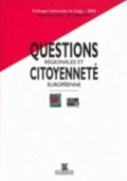 Questions Régionales Et Citoyenneté Européenne Institut Des Sciences Humaines Et Sociales (Ulg)