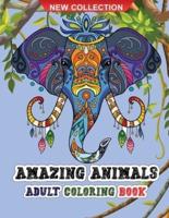 Amazing Animals Adult Coloring Book